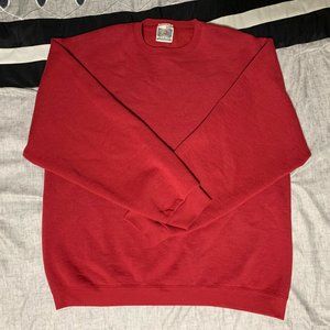 Vintage 90's Fruit of the Loom L Red Crewneck